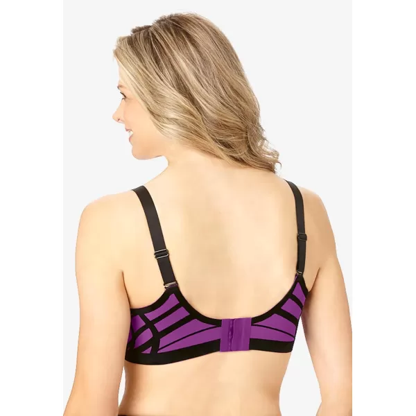 Amoureuse Women's Plus Size Seamless Velvet Trim Support Bra