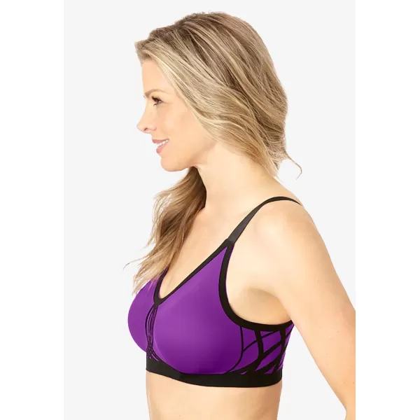 Amoureuse Women's Plus Size Seamless Velvet Trim Support Bra