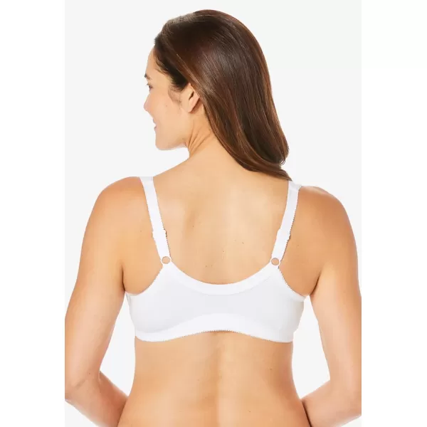 Comfort Choice Women's Plus Size 3-Pack Front-Close Cotton Wireless Bra