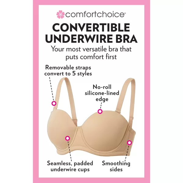 Comfort Choice Women's Plus Size Convertible Underwire Bra