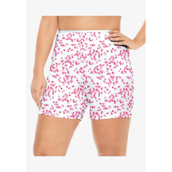 Comfort Choice Women's Plus Size Cotton Boxer 5-Pack Panties