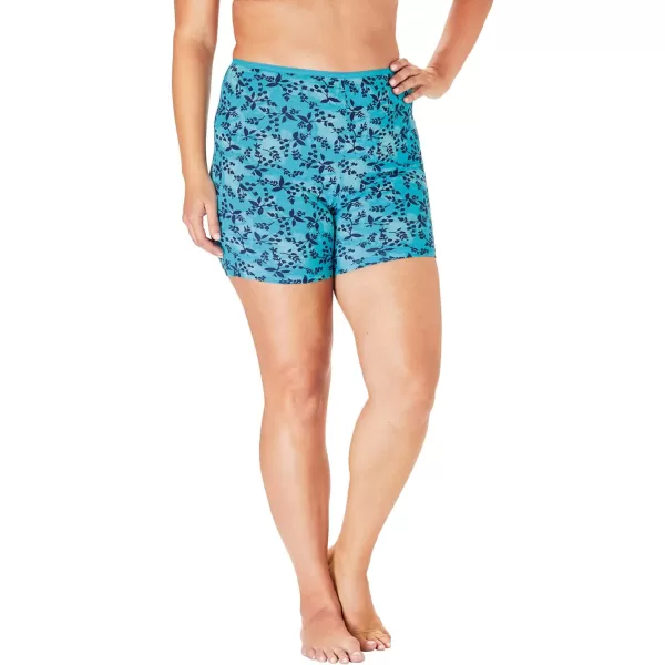 Comfort Choice Women's Plus Size Cotton Boxer 5-Pack Panties