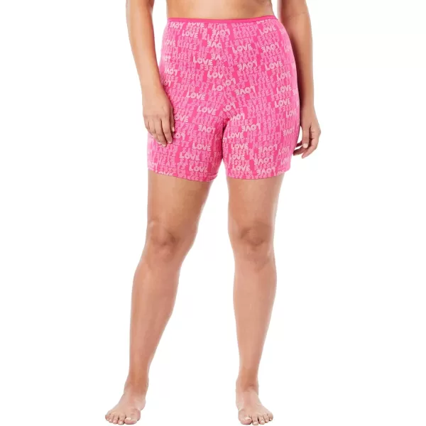 Comfort Choice Women's Plus Size Cotton Boxer 5-Pack Panties