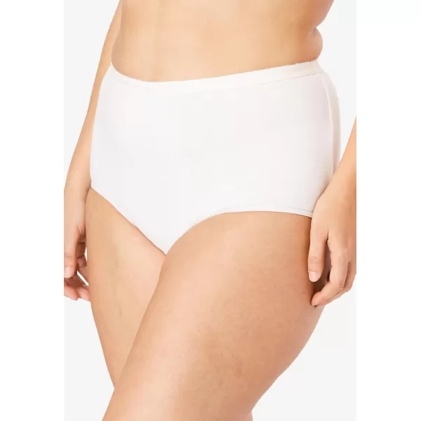 Comfort Choice Women's Plus Size Cotton Brief 10-Pack Underwear