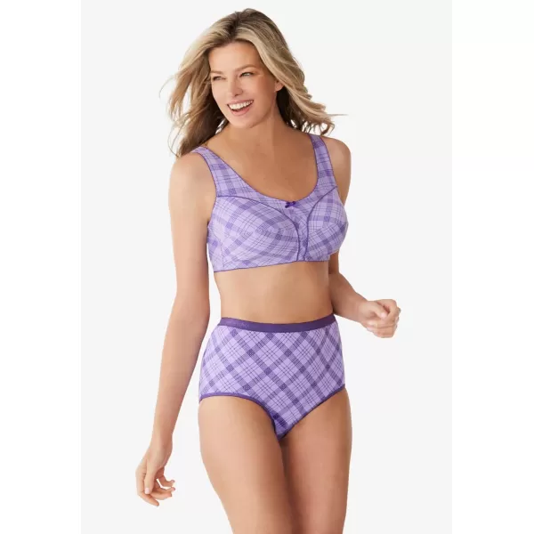 Comfort Choice Women's Plus Size Cotton Brief 10-Pack Underwear