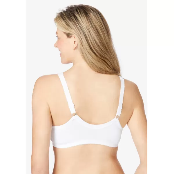 Comfort Choice Women's Plus Size Cotton Front-Close Wireless Bra