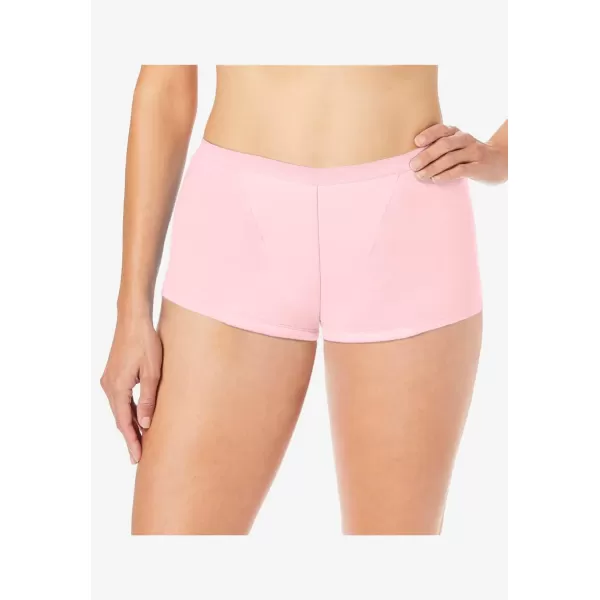 Comfort Choice Women's Plus Size Cotton Incontinence Boyshort 2-Pack - 7, White Pack