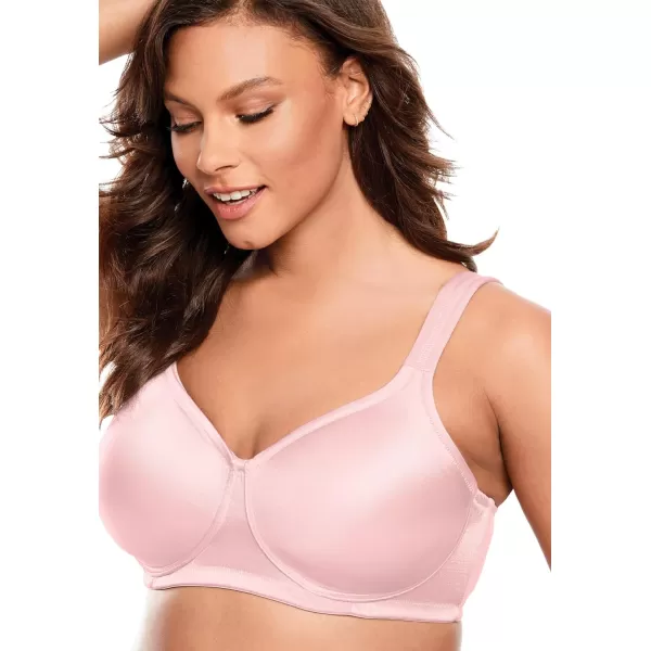 Comfort Choice Women's Plus Size Cotton Wireless Lightly Padded T-Shirt Bra)