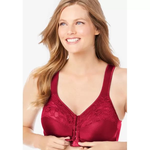 Comfort Choice Women's Plus Size Easy Enhancer Front-Close Wireless Bra
