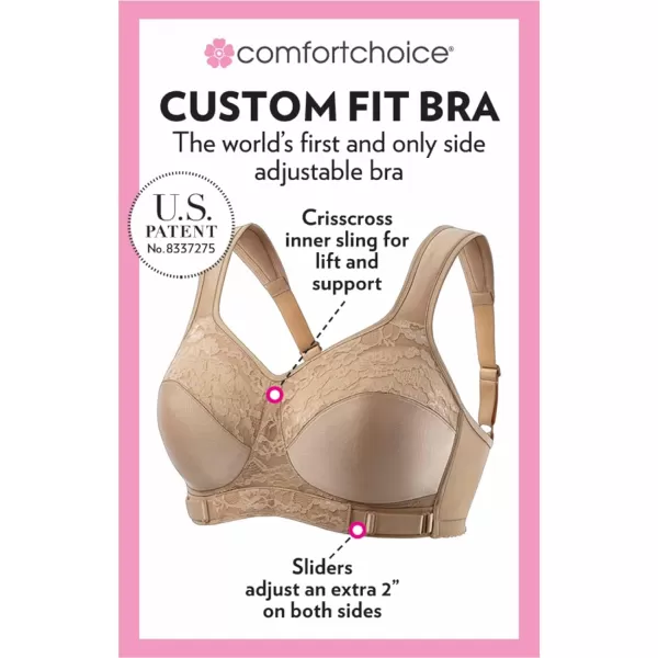 Comfort Choice Women's Plus Size Exclusive Patented Custom Fit Wireless Bra