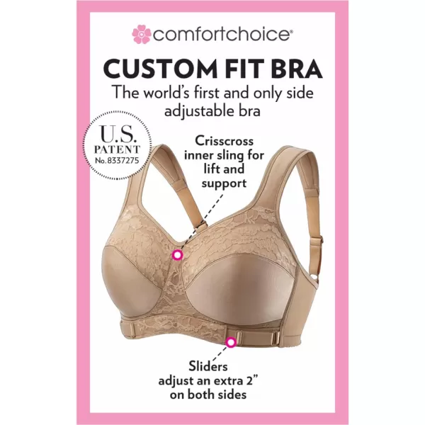Comfort Choice Women's Plus Size Exclusive Patented Custom Fit Wireless Bra