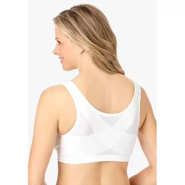 Comfort Choice Women's Plus Size Front-Close Lace Posture Bra