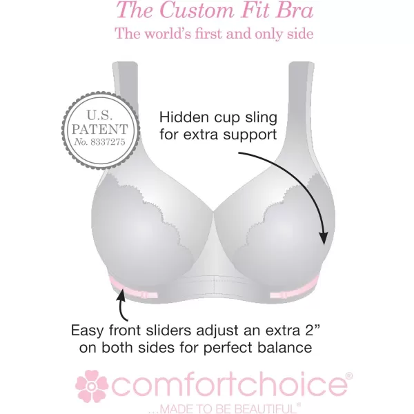 Comfort Choice Women's Plus Size Full Coverage Lace Cup Bra