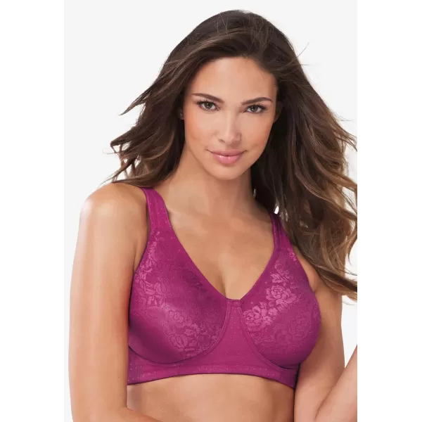 Comfort Choice Women's Plus Size Full Coverage Wireless Side Smoothing Bra