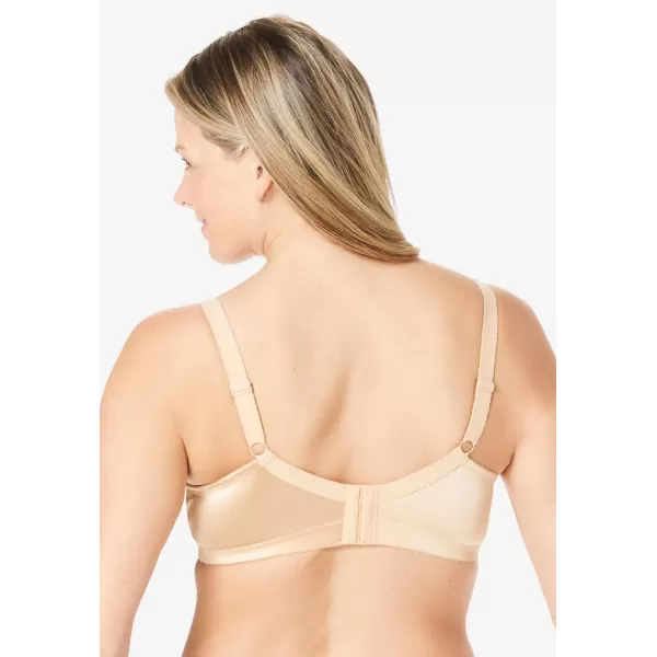 Comfort Choice Women's Plus Size Satin Wireless Comfort Bra