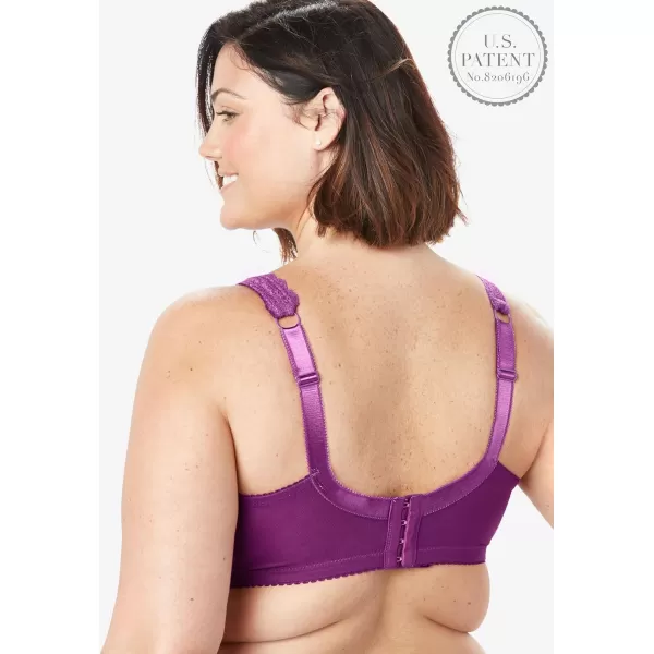 Comfort Choice Women's Plus Size Side Wire Lace Bra