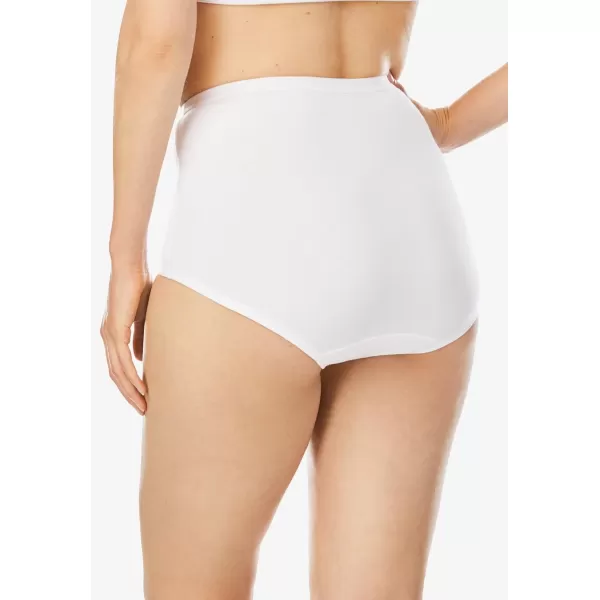 Comfort Choice Women's Plus Size Stretch Cotton Brief 5-Pack Underwear