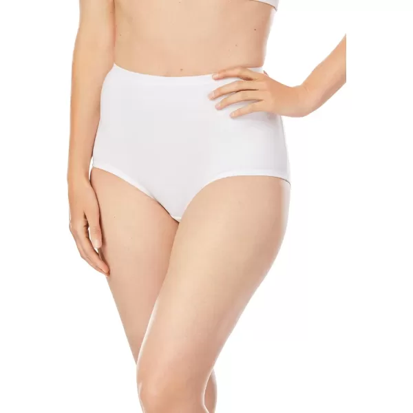 Comfort Choice Women's Plus Size Stretch Cotton Brief 5-Pack Underwear