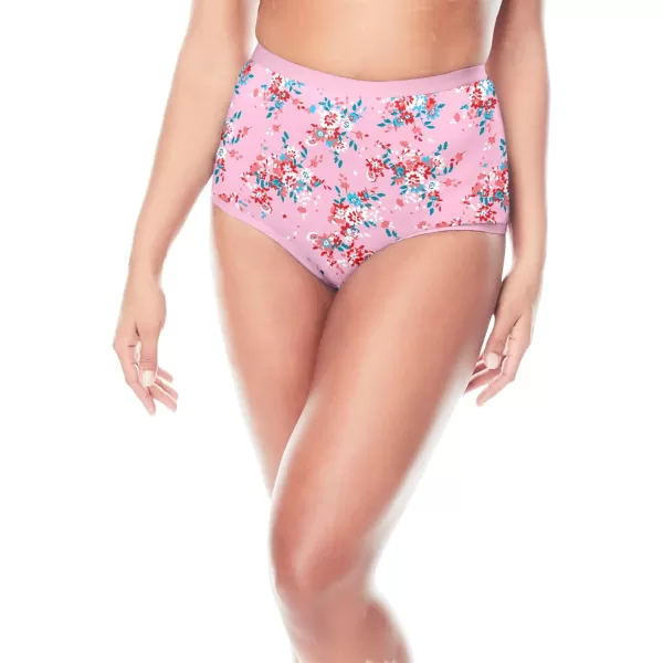 Comfort Choice Women's Plus Size Stretch Cotton Brief 5-Pack Underwear