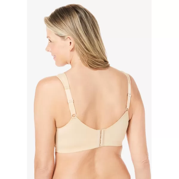 Comfort Choice Women's Plus Size Wireless Microfiber T-Shirt Bra