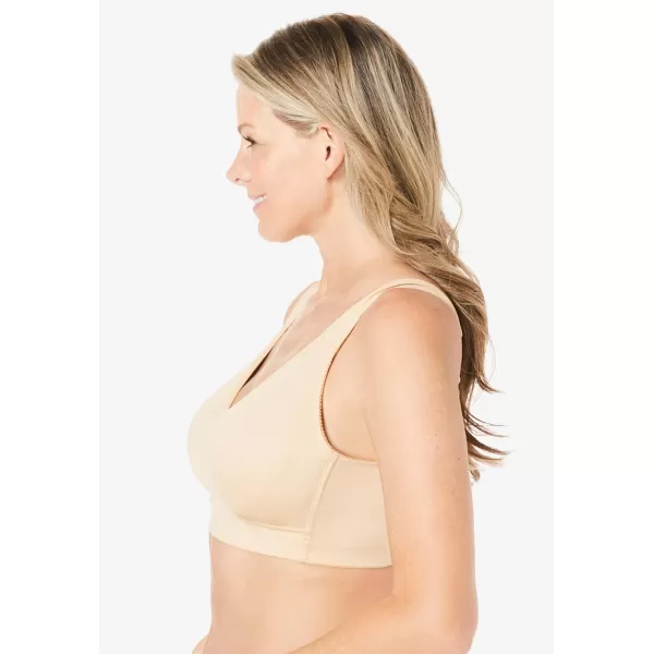 Comfort Choice Women's Plus Size Wireless Microfiber T-Shirt Bra
