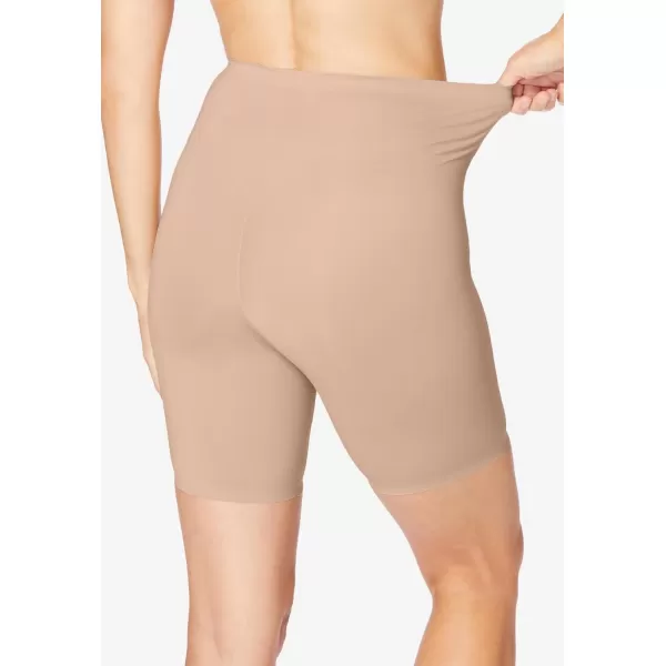 Secret Solutions Women's Plus Size Invisible Shaper Light Control Long Leg Shaper