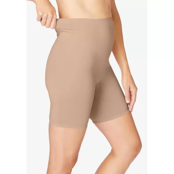 Secret Solutions Women's Plus Size Invisible Shaper Light Control Long Leg Shaper