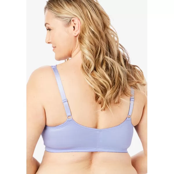 Women's Plus Size Scroll Embroidered Wireless Front-Close Bra