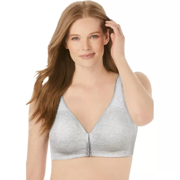 Catherines Women's Plus Size Cotton Comfort Front-Close No-Wire Bra