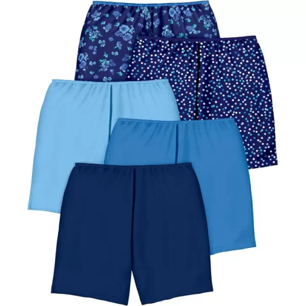 Comfort Choice Women's Plus Size Cotton Boxer 5-Pack Panties