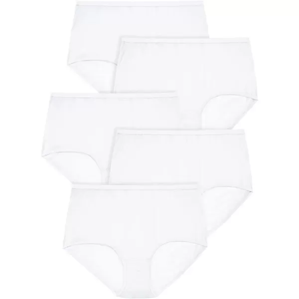 Comfort Choice Women's Plus Size Cotton Brief 5-Pack Underwear