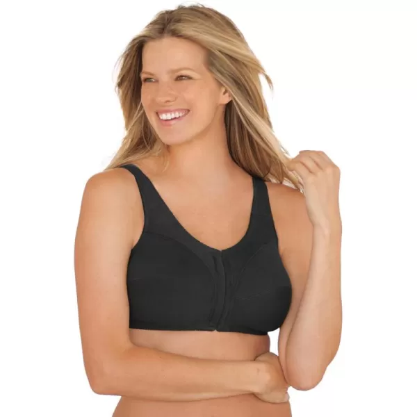 Comfort Choice Women's Plus Size Cotton Front-Close Wireless Bra
