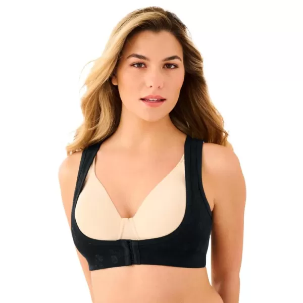 Comfort Choice Women's Plus Size Front Close Posture Brace - 1X, Black