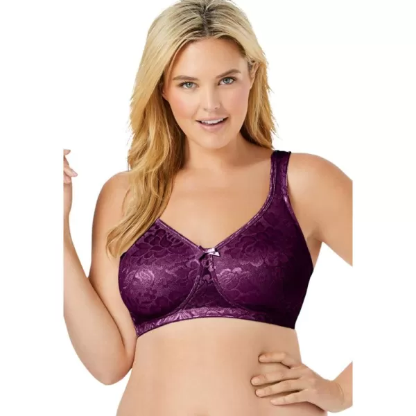 Comfort Choice Women's Plus Size Jacquard Wireless Bra