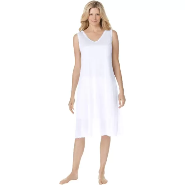 Comfort Choice Women's Plus Size Lace-Trim Slip Full Slip