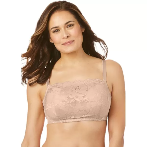 Comfort Choice Women's Plus Size Lace Wireless Cami Bra