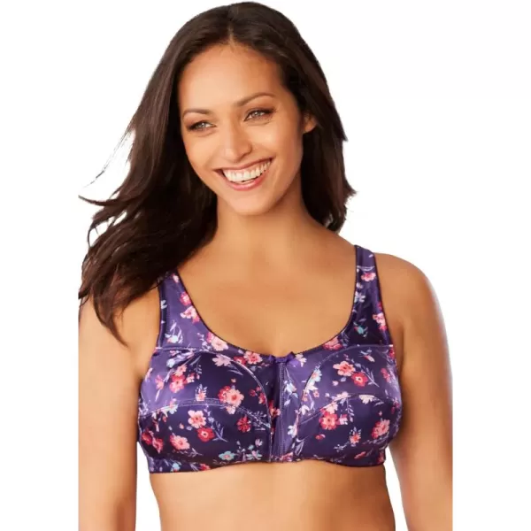 Comfort Choice Women's Plus Size Satin Wireless Comfort Bra