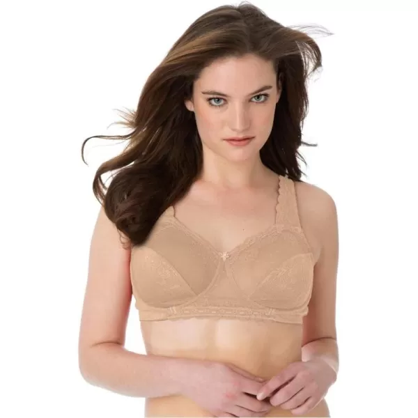 Comfort Choice Women's Plus Size Side Wire Lace Bra