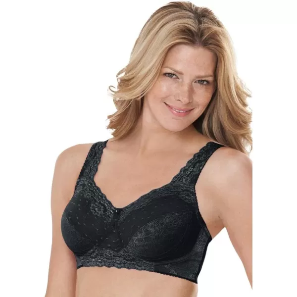 Comfort Choice Women's Plus Size Side Wire Lace Bra