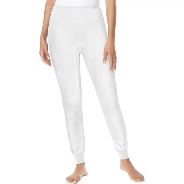 Comfort Choice Women's Plus Size Thermal Waffle Pant Long Underwear Bottoms