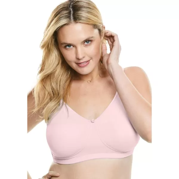 Comfort Choice Women's Plus Size Wireless Microfiber T-Shirt Bra