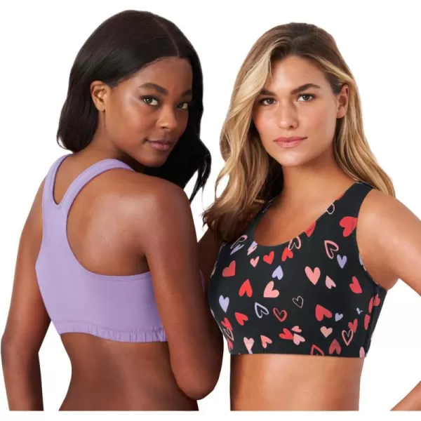 Comfort Choice Women's Plus Size Wireless Sport Bra 2-Pack