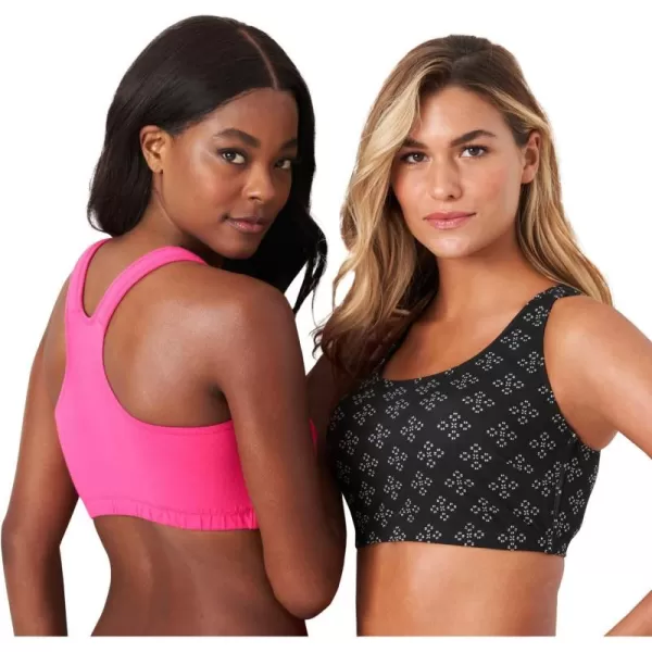 Comfort Choice Women's Plus Size Wireless Sport Bra 2-Pack