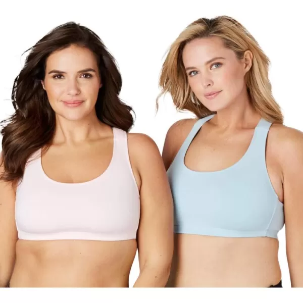 Comfort Choice Women's Plus Size Wireless Sport Bra 2-Pack