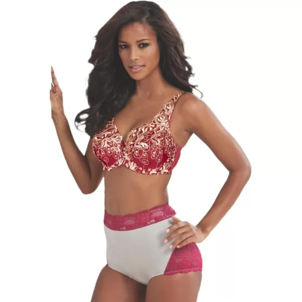 Women's Plus Size Embroidered Underwire Bra