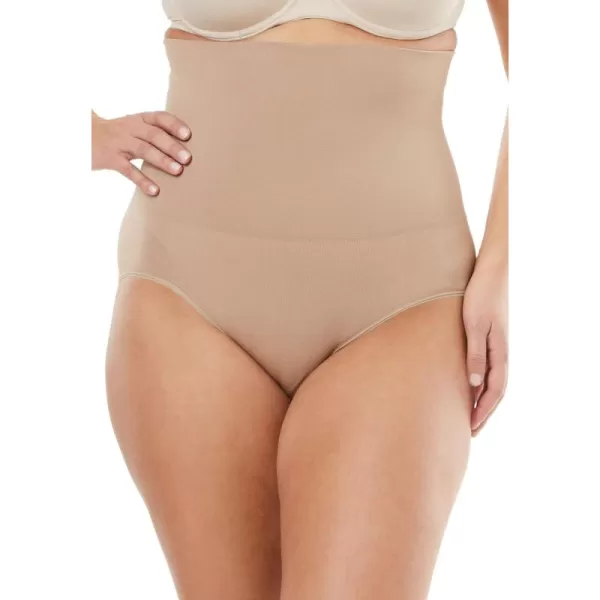 Women's Plus Size Instant Shaper Medium Control Seamless High Waist Brief Body Shaper