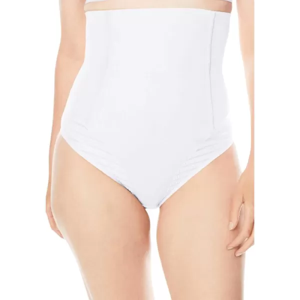 Women's Plus Size Shadow Stripe Shaper High-Waist Brief Body Shaper