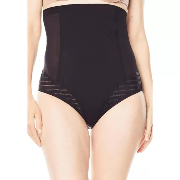 Women's Plus Size Shadow Stripe Shaper High-Waist Brief Body Shaper
