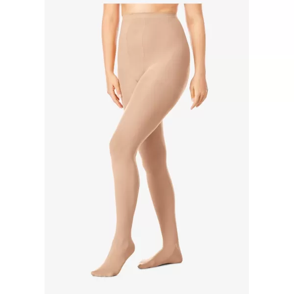 Comfort Choice Women's Plus Size 2-Pack Opaque Tights