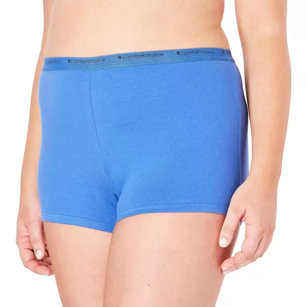 Comfort Choice Women's Plus Size Boyshort 3-Pack Underwear